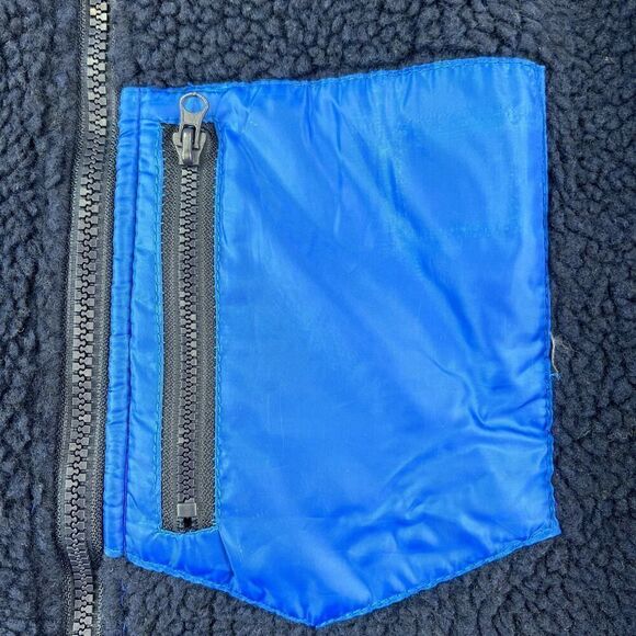 New Pacific & Park Men US S Navy Blue Sherpa Fleece Jacket Zip-Up Pockets Coat - Picture 13 of 13